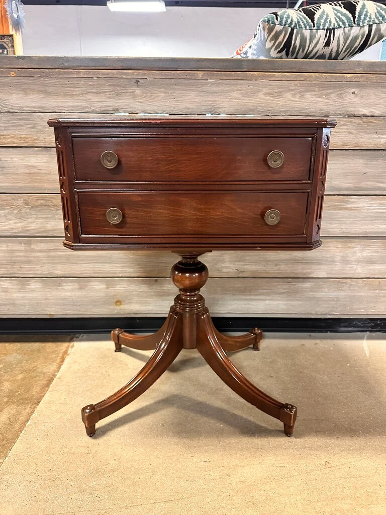 2 Drawer Vintage Accent Table - Image 2