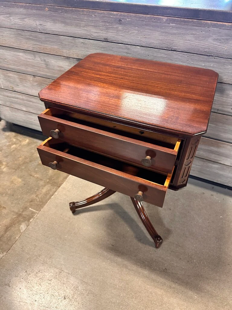 2 Drawer Vintage Accent Table - Image 3