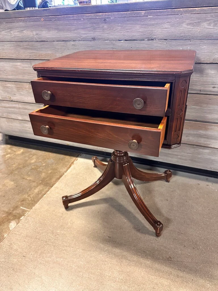 2 Drawer Vintage Accent Table - Image 4