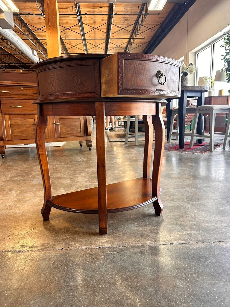 2 Piece Curved Vintage Cherry Table - Image 3
