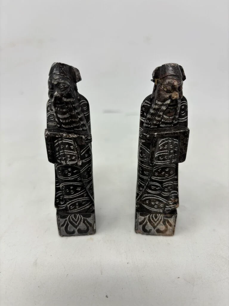 Asian Soapstone Wise Men Pair
