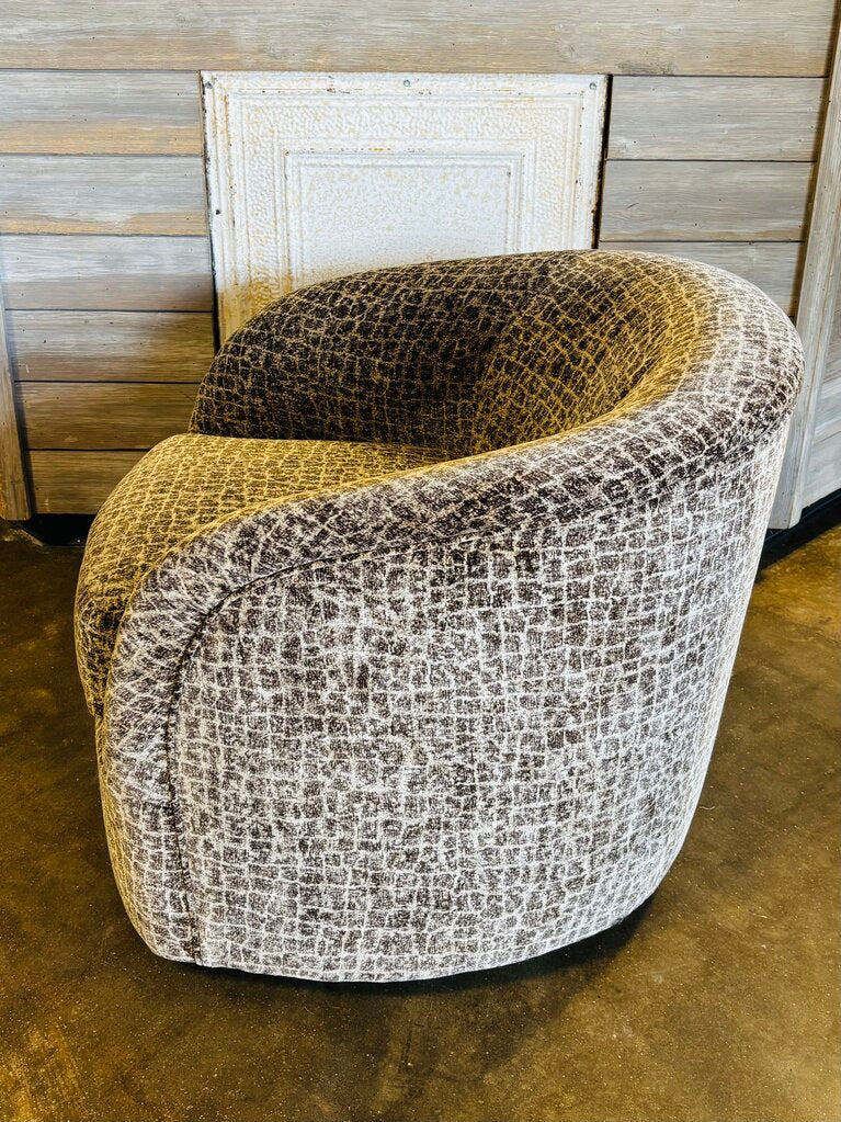 Barrel Upholstered Swivel Chair - Image 2