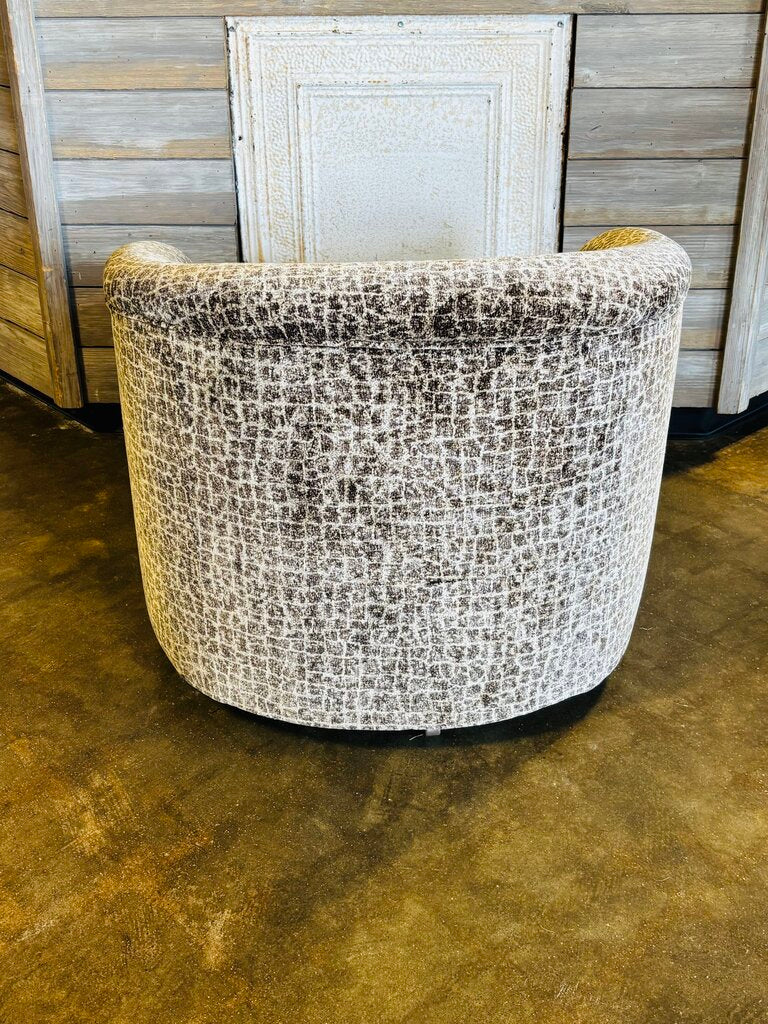 Barrel Upholstered Swivel Chair - Image 4