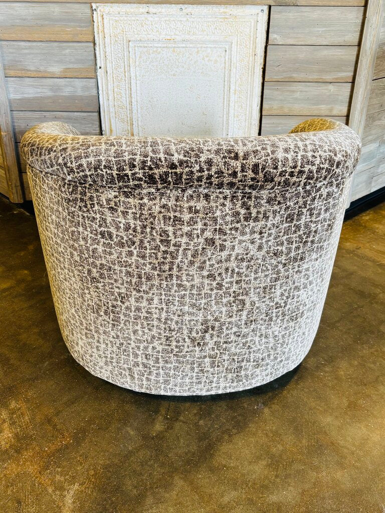 Barrel Upholstered Swivel Chair - Image 5