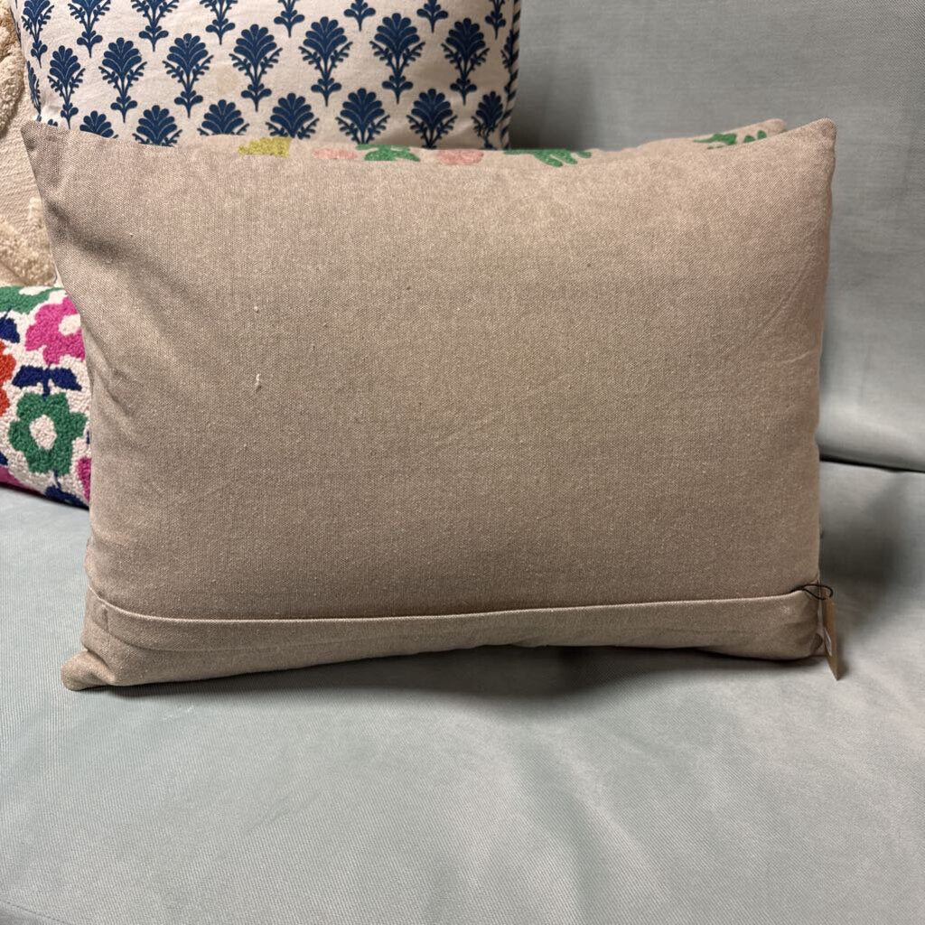 Bird Embroidered Pillow - Image 2