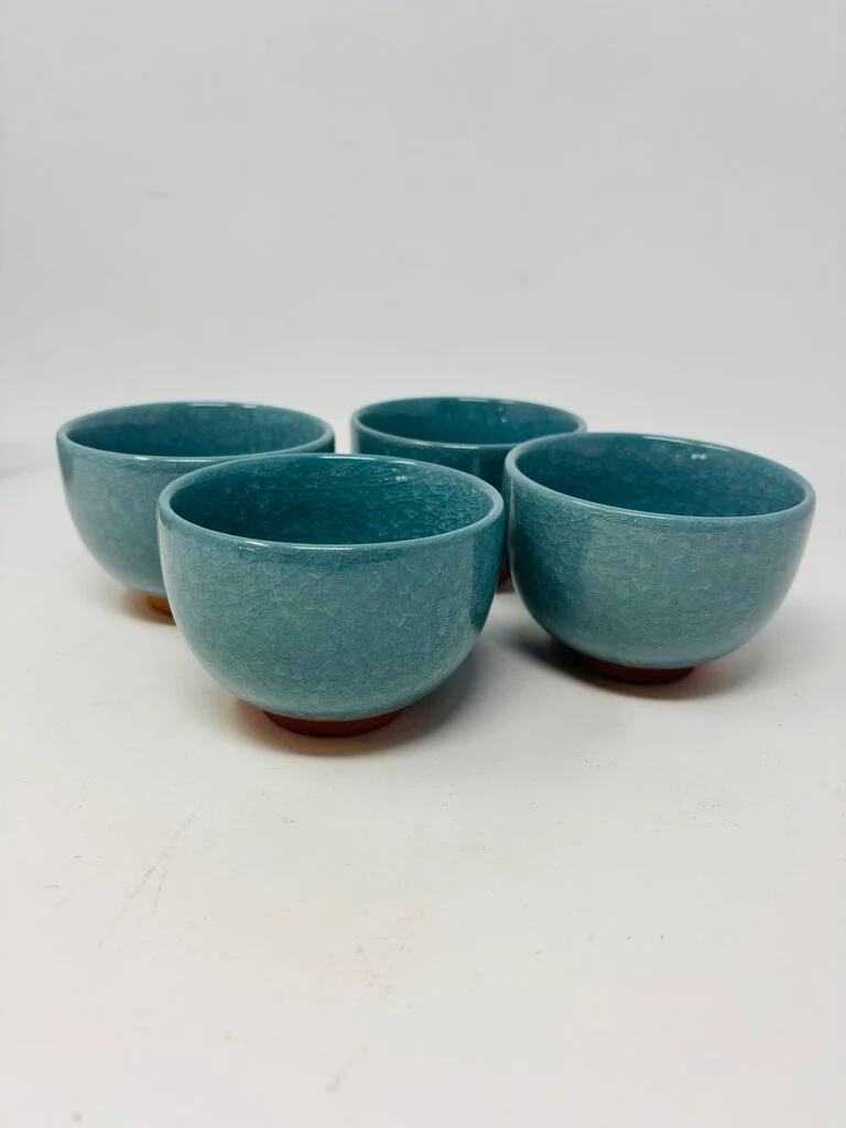 Blue Tea Pot & Cups - Image 2