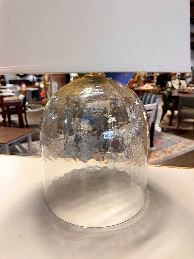 Bubble Glass Lamp & Shade - Image 2