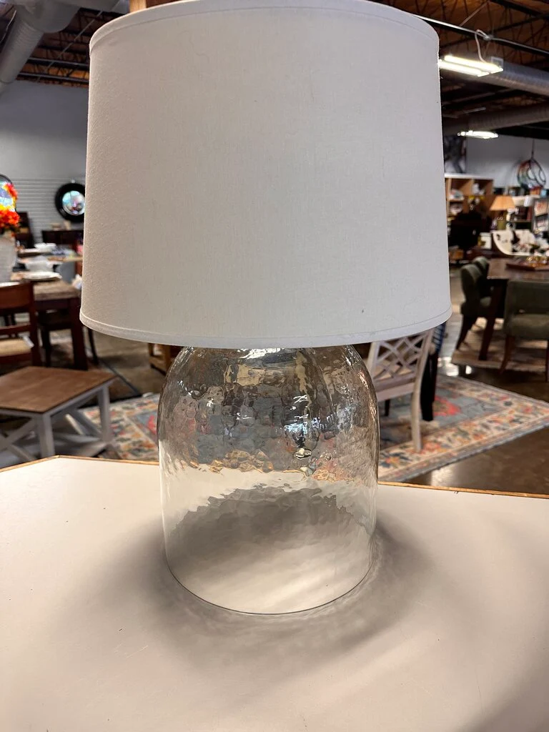 Bubble Glass Lamp & Shade - Image 3