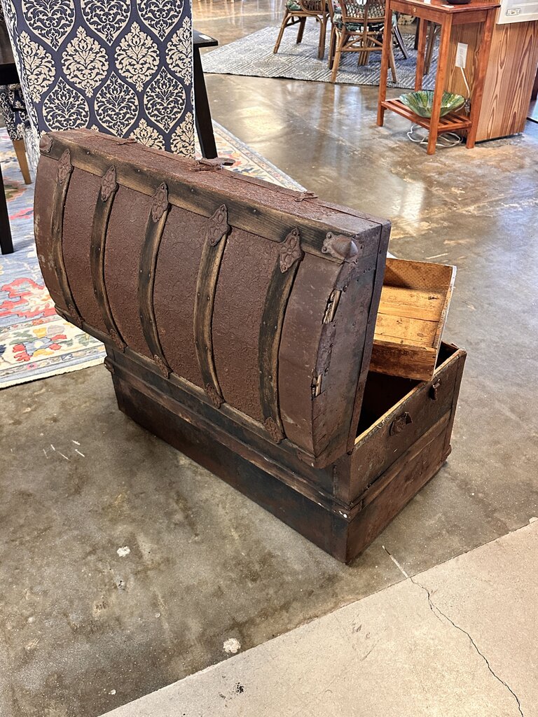 Camel Back Steamer Trunk - Image 3