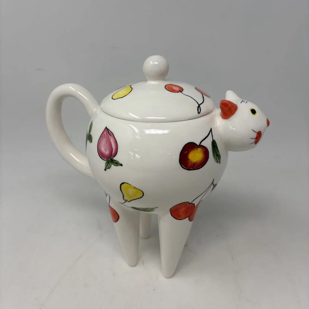 Ceramic Long Leg Cat Teapot - Image 4
