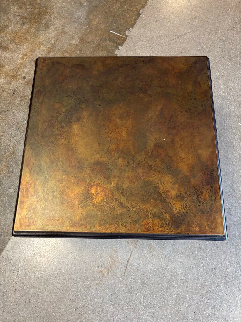 Copper Top Square Two Tiered Side Table 24 X 24 X 16.5 - Image 5