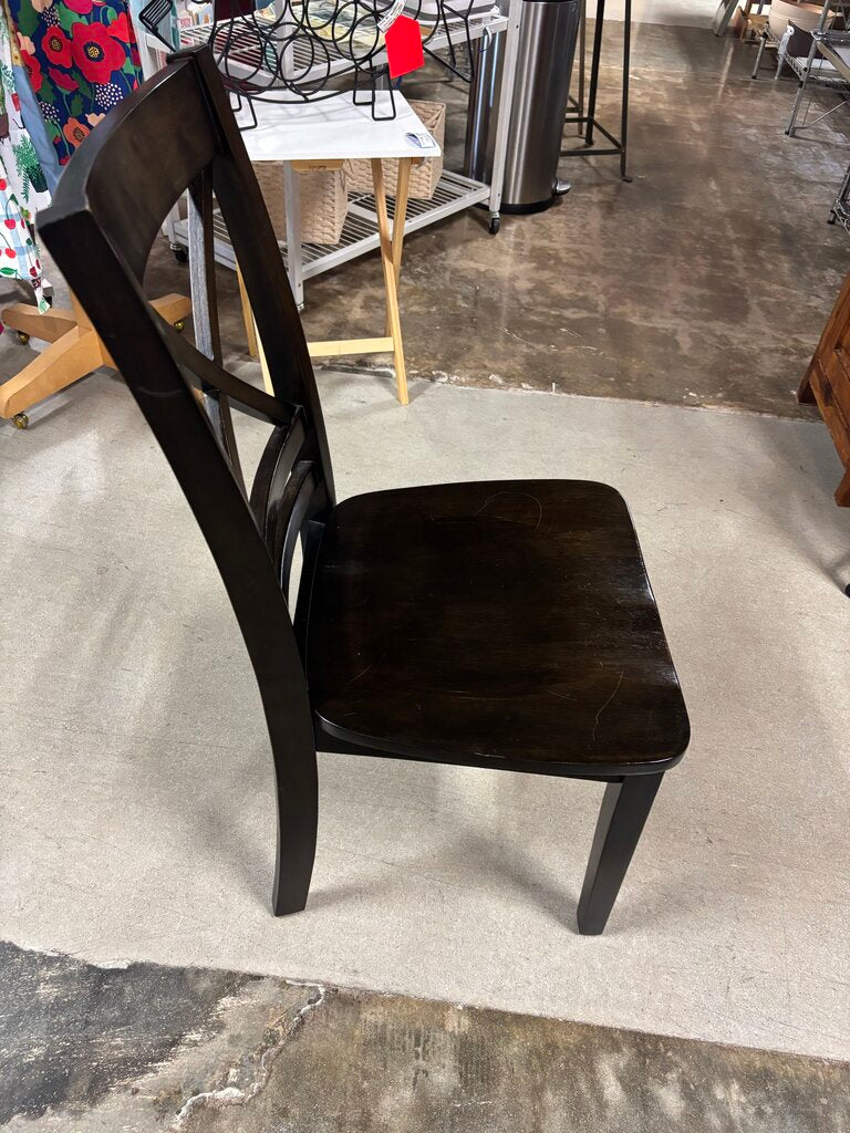 Cross Back Wood Dining Chair - Image 3