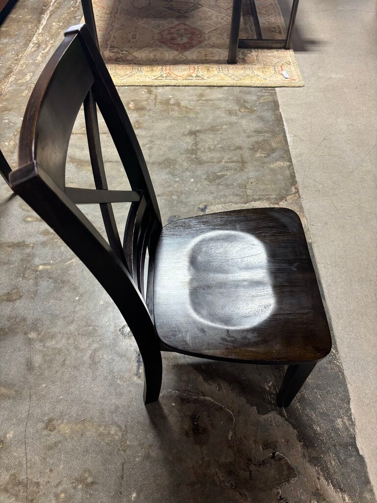 Cross Back Wood Dining Chair - Image 3