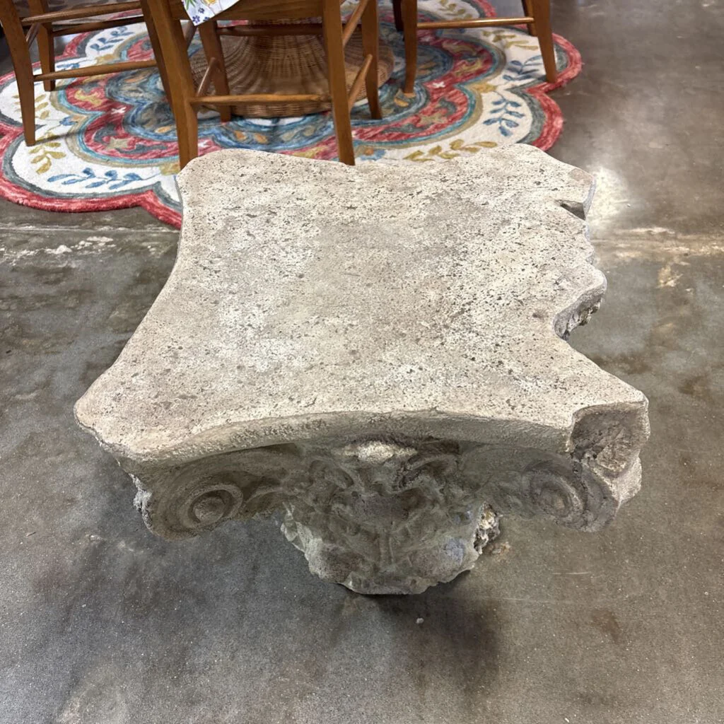 Deco Distressed Column Side Table 20 X 20 X 17 - Image 2