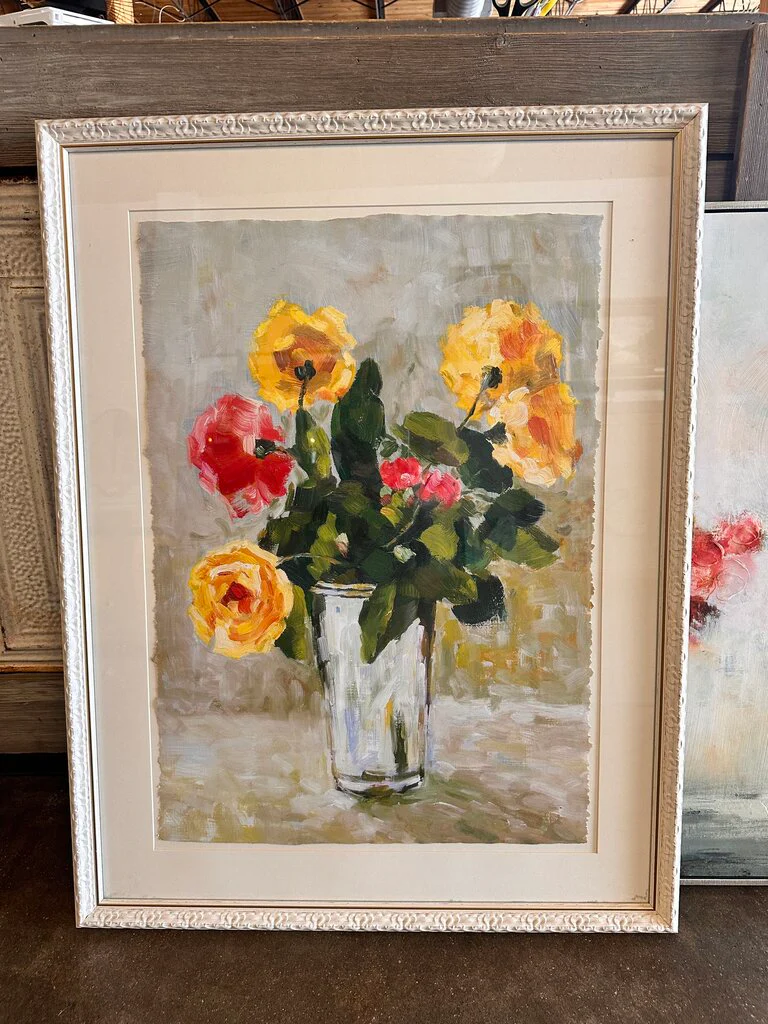 Flowers in Glass Vase 27 X 35.5