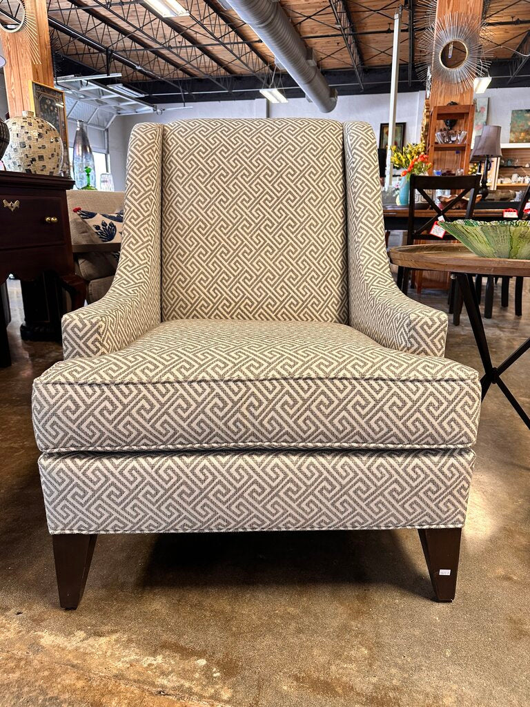 Geometric Design Wingback Chair - Image 2