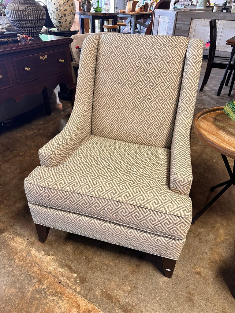 Geometric Design Wingback Chair - Image 4
