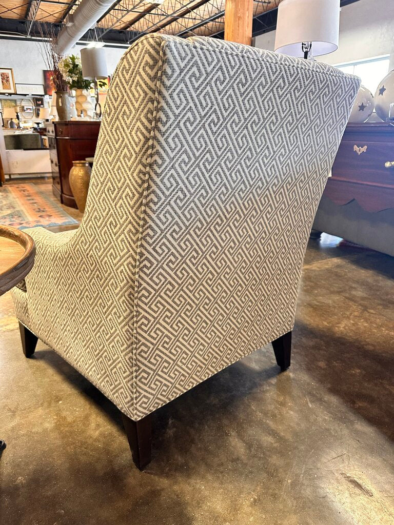 Geometric Design Wingback Chair - Image 5