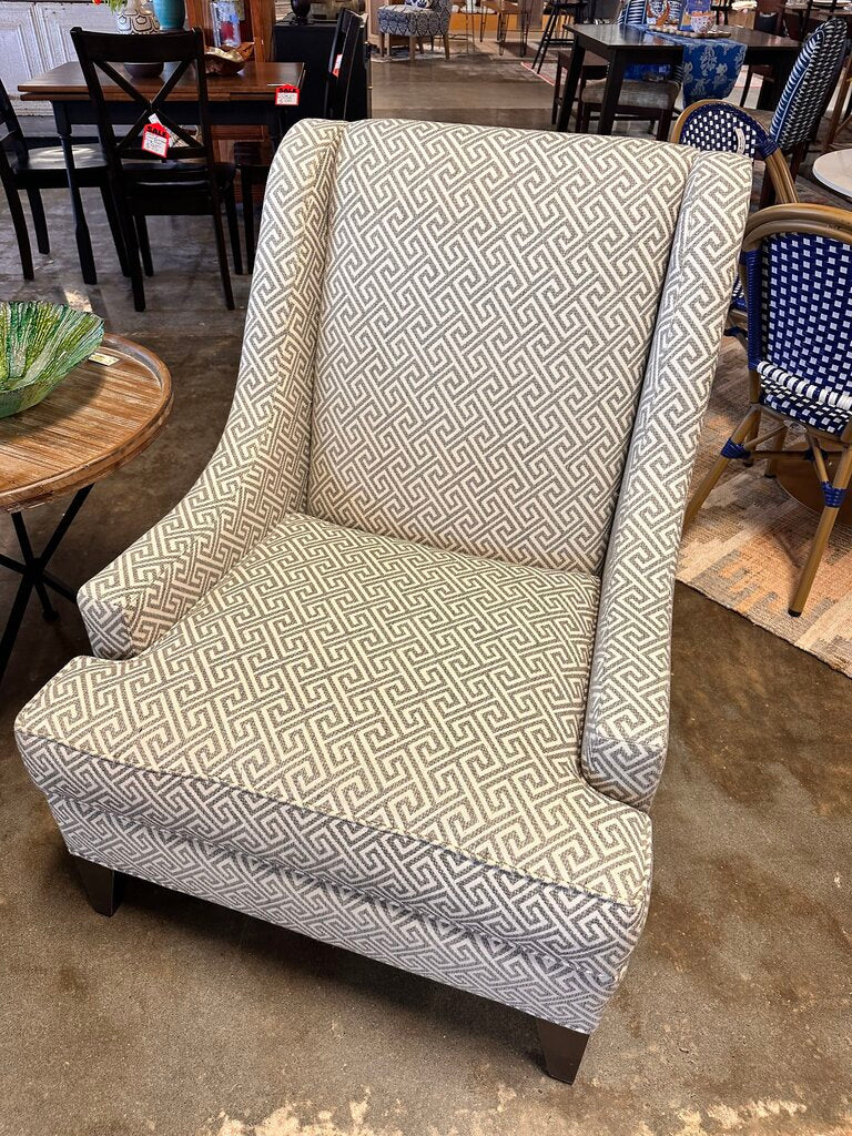 Geometric Design Wingback Chair - Image 2