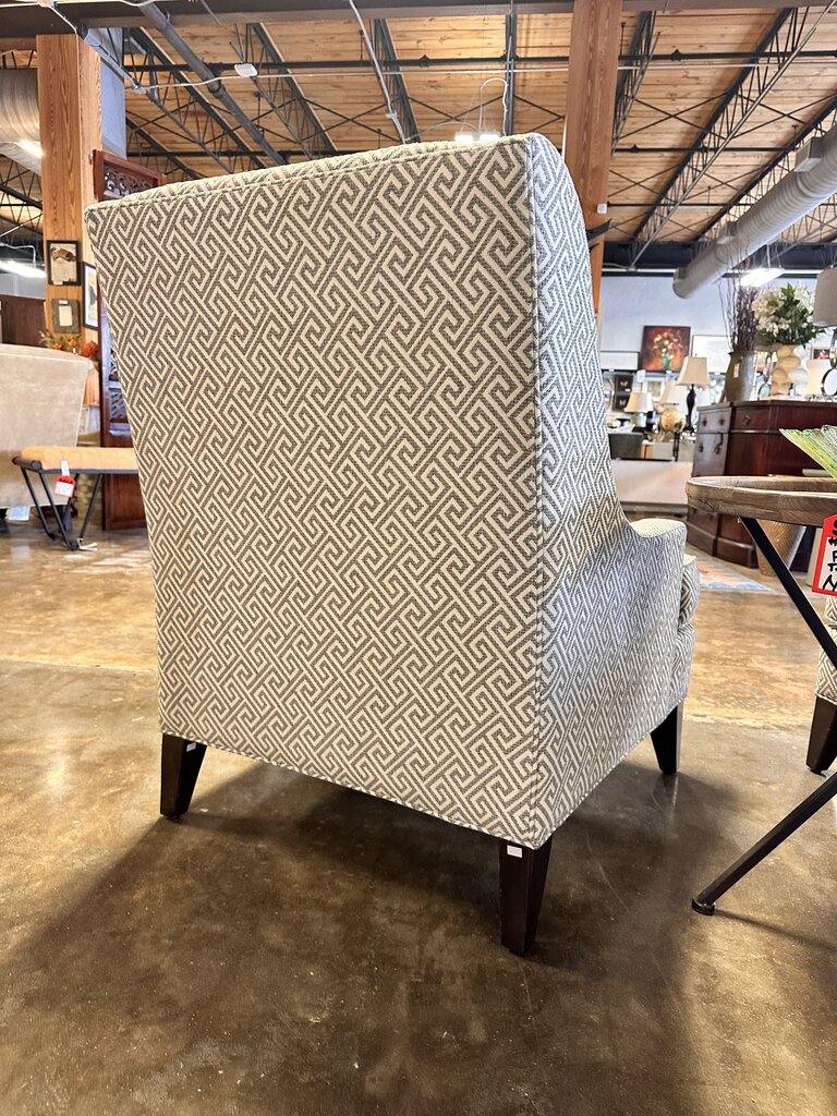 Geometric Design Wingback Chair - Image 4