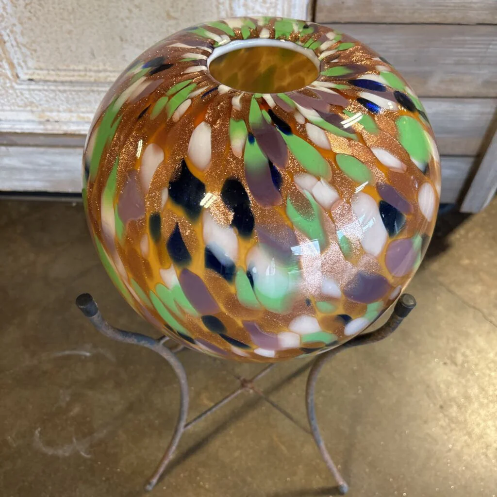 Glass Gazing Ball Planter with Stand - Image 4