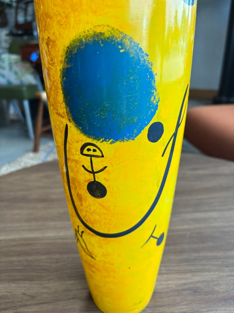 Glass Joan Miro Style Vase 17.5"H - Image 6