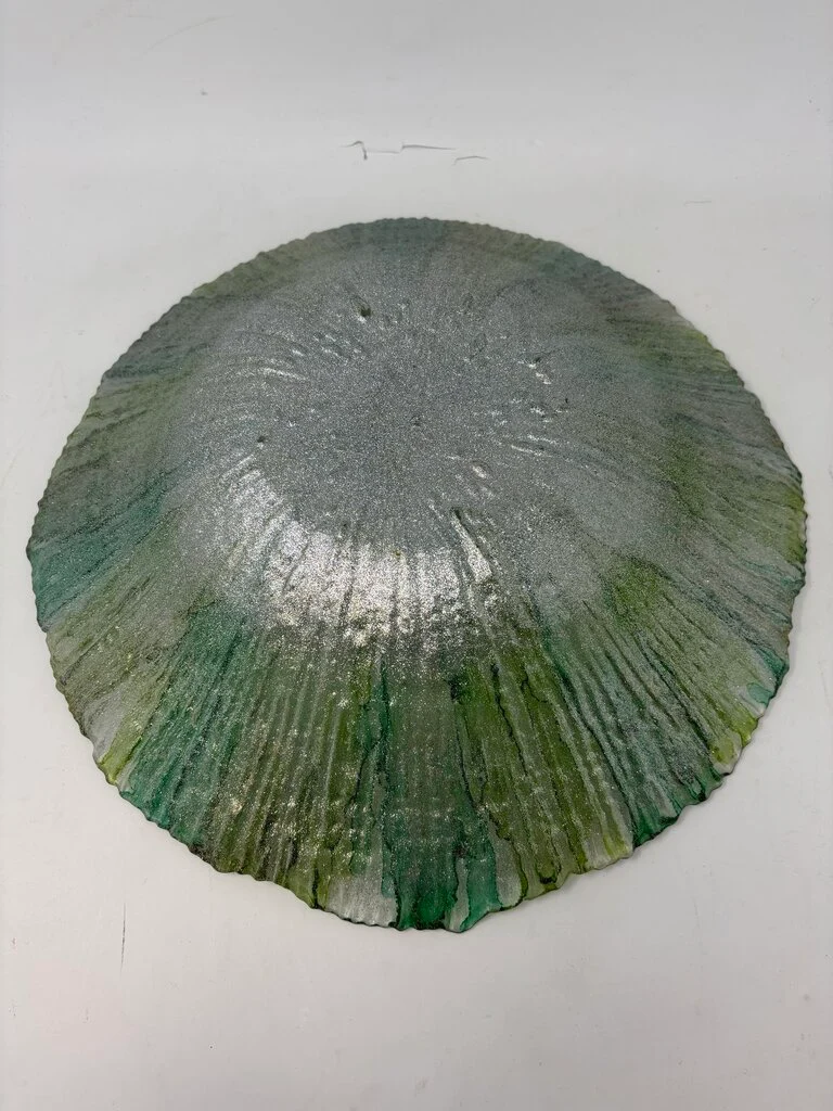 Glass Scalloped Edge Deco Bowl - Image 3