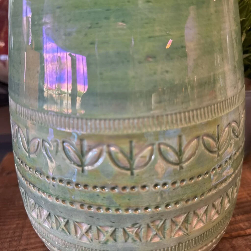 Hallmarked Bitossi Iridescent Vase - Image 3
