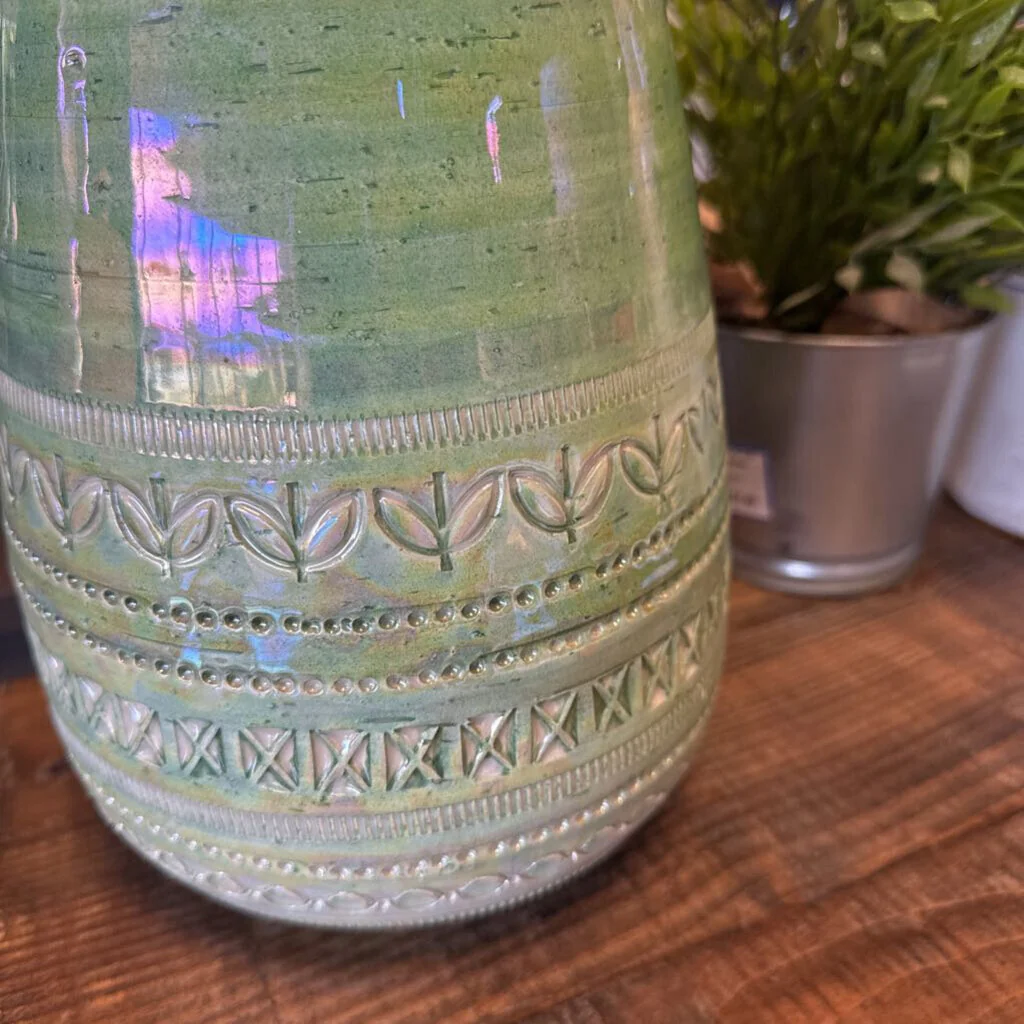 Hallmarked Bitossi Iridescent Vase - Image 3