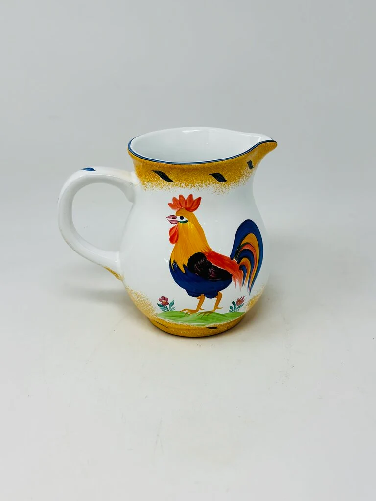 Hand Painted Herend Hungary Pottery Rooster Pitcher - Image 3