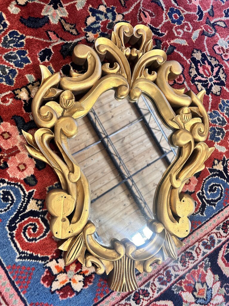 Handcarved Baroque Gold Mirror - Image 2
