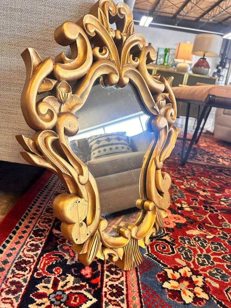 Handcarved Baroque Gold Mirror - Image 3