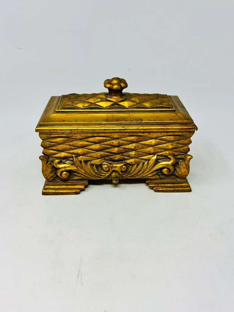 Heavy Carved Jewelry Box