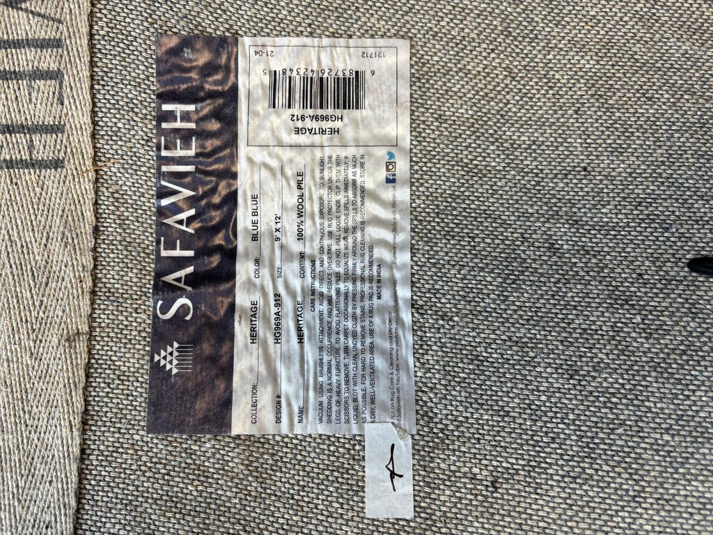 Heritage Blue 9 X 12 Wool Pile Rug - Image 2