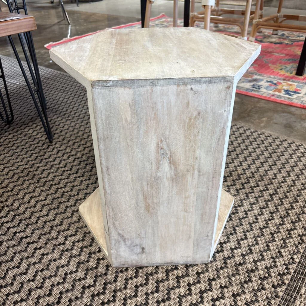 Hexagon Shape Accent Table 15.75 X 18 X 18 - Image 3