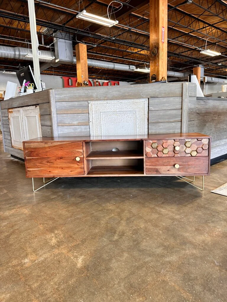 Honeycomb Media Console & Storage