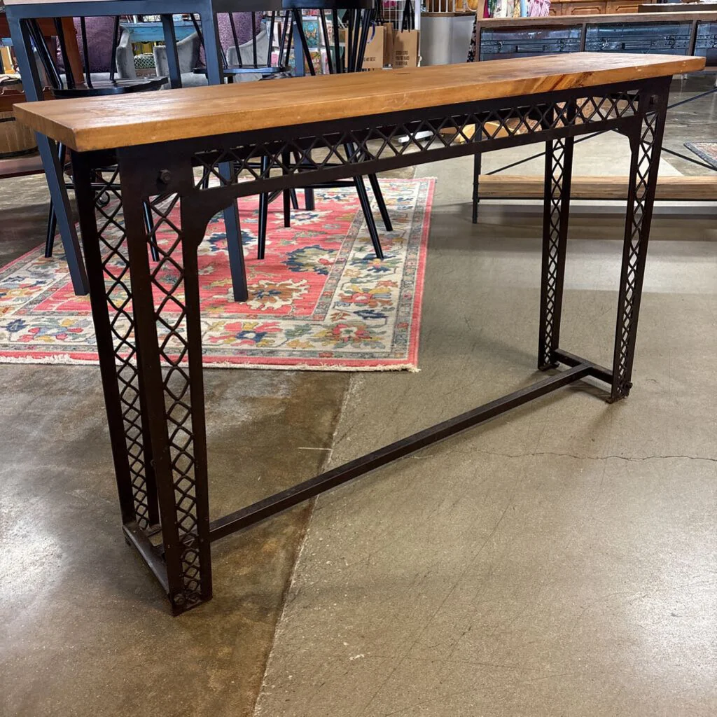 Industrial Wood/Iron Console 47.5 X 12 X 30 - Image 5