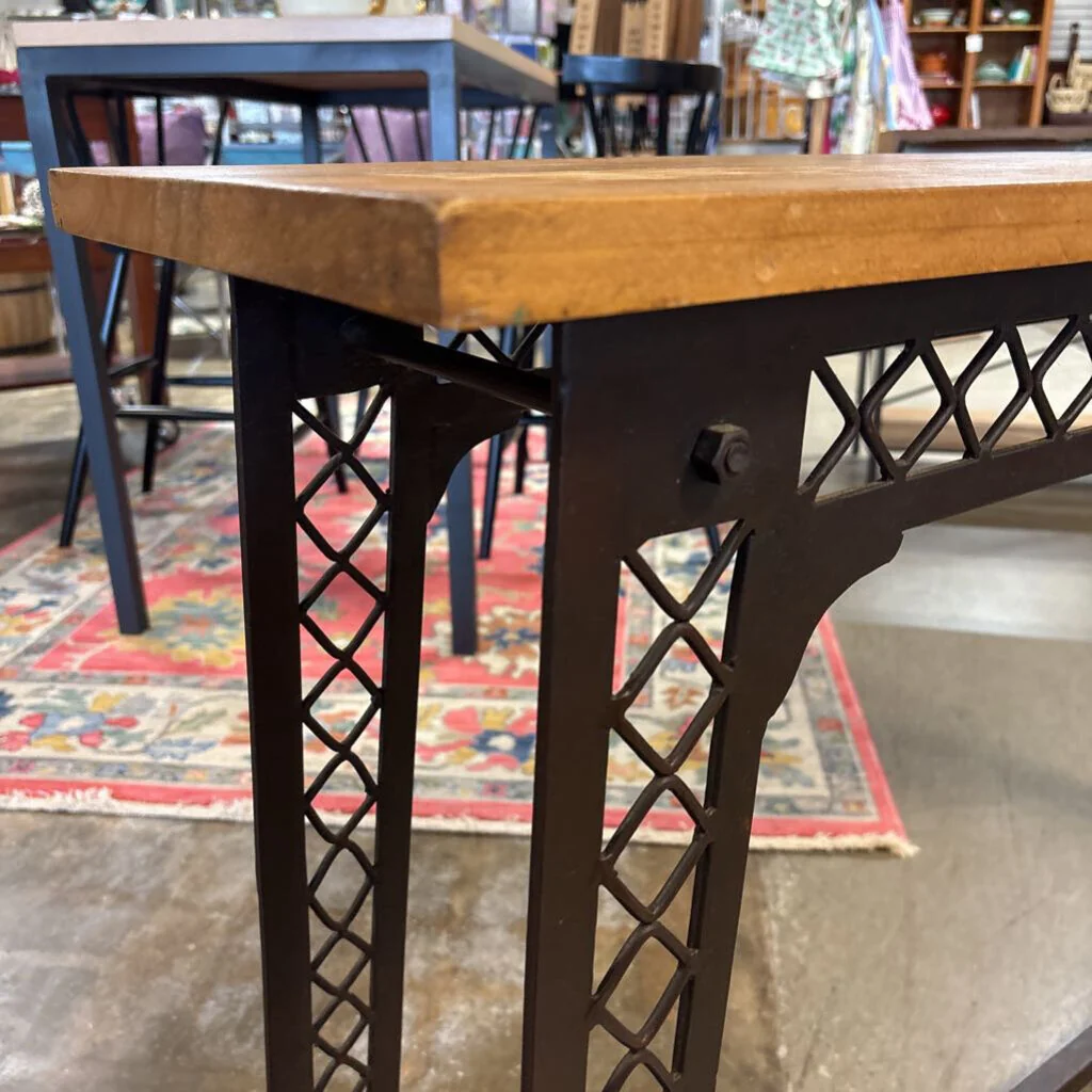 Industrial Wood/Iron Console 47.5 X 12 X 30 - Image 6