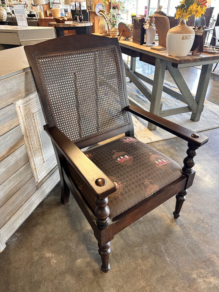 Large Spindle Cane Back Chair - Image 4