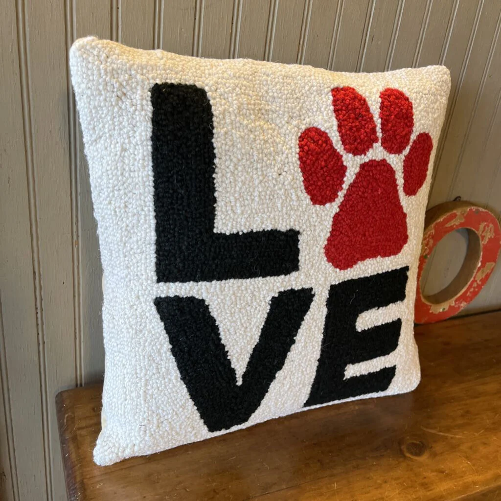 Love Paw Print Hook Pillow - Image 2
