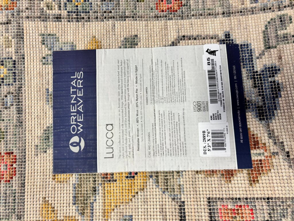 Lucca 5'3" X 7'6" Wool/Nylon Rug - Image 3