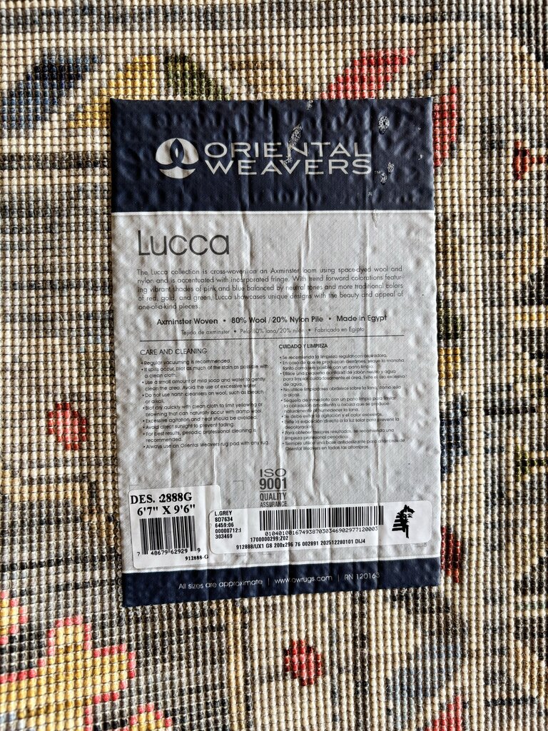 Lucca 6'X7" X 9'6" Wool/Nylon Rug - Image 2