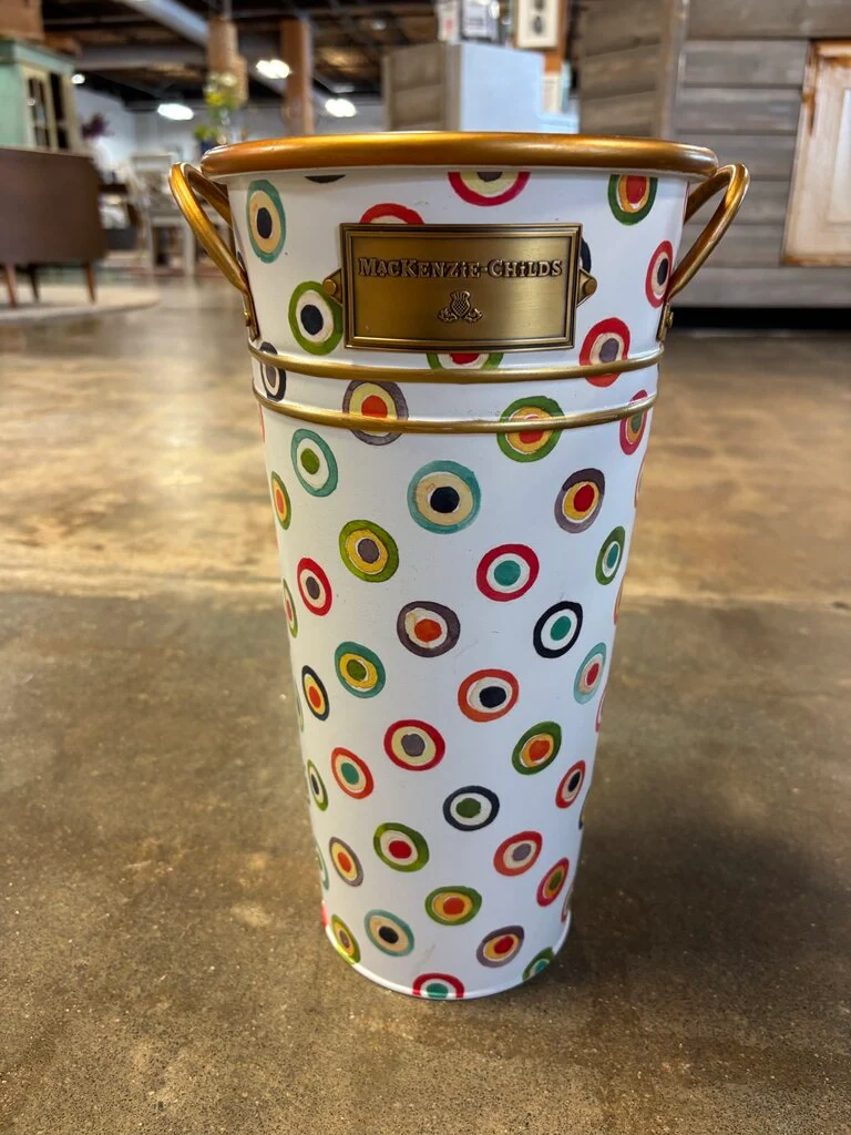 Mackenzie-Childs Medium Metal Lunares Bucket