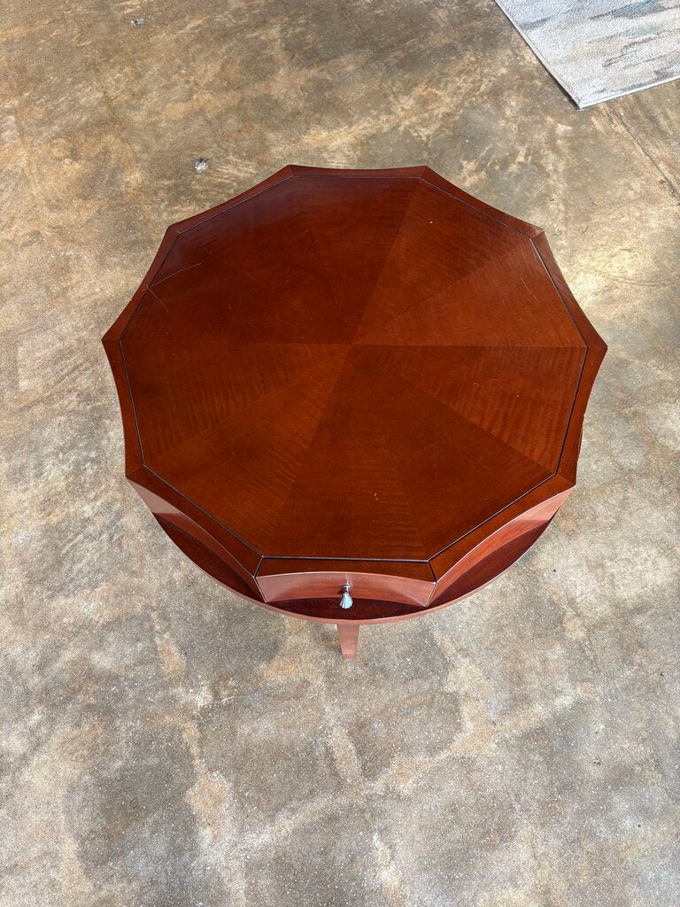 MCM Octagon Single Drawer Accent Table - Image 7