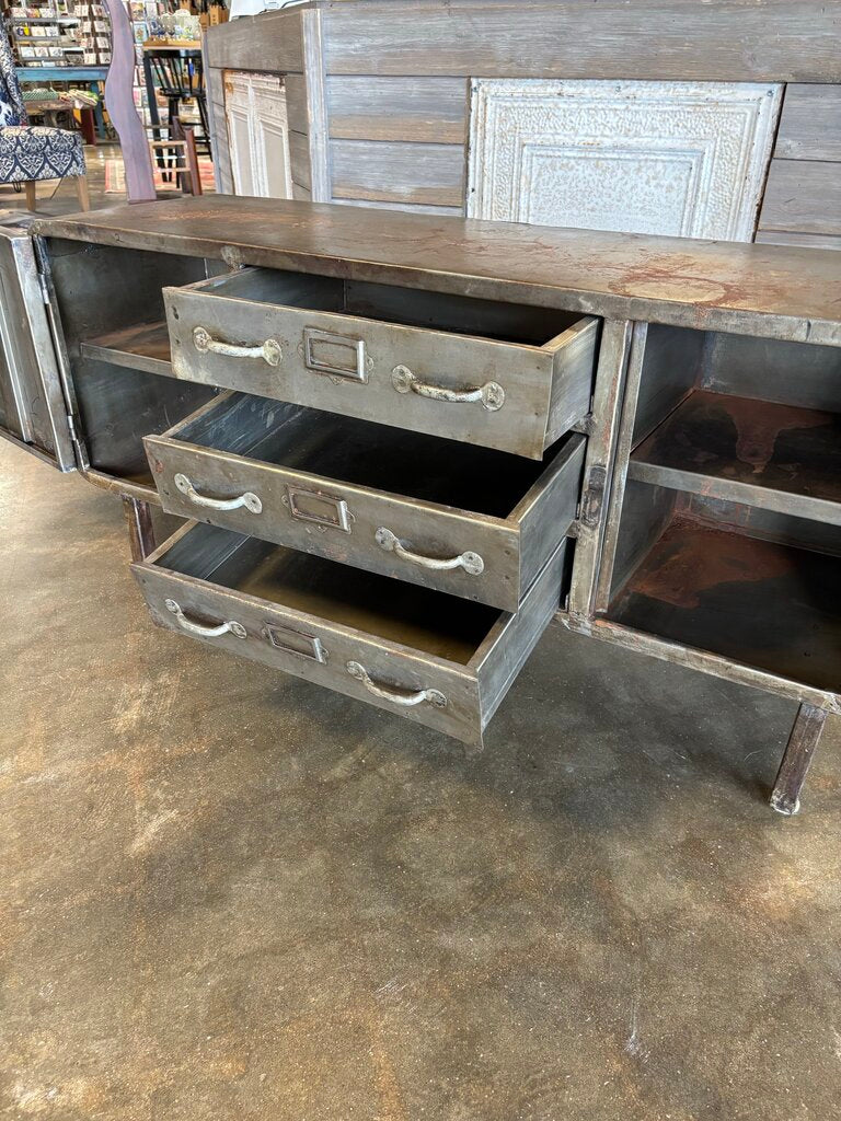 Metal 2 Door 3 Drawer Cabinet 55 X 16 X 25.25 - Image 8