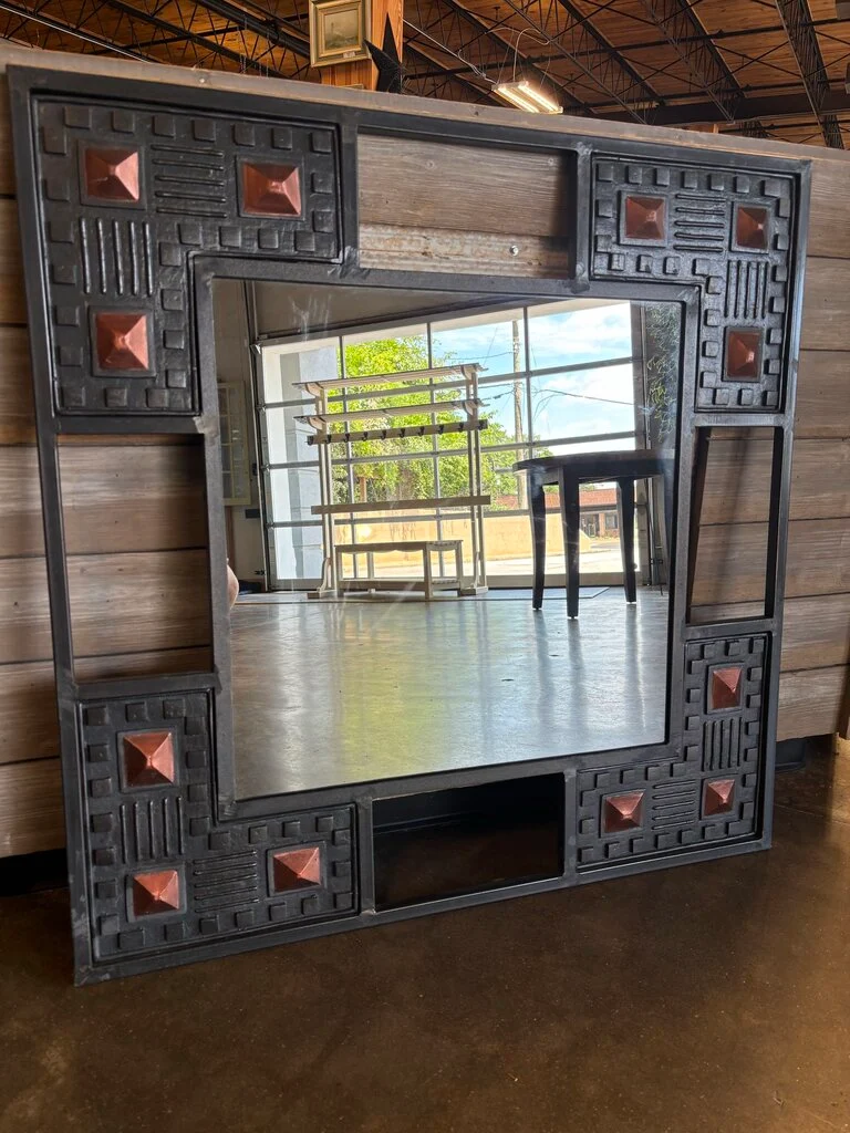 Metal Pyramid Wall Mirror 37 x 37