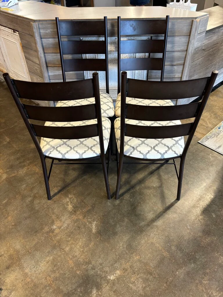 Metal Upholstered Chairs Set 4 - Image 2