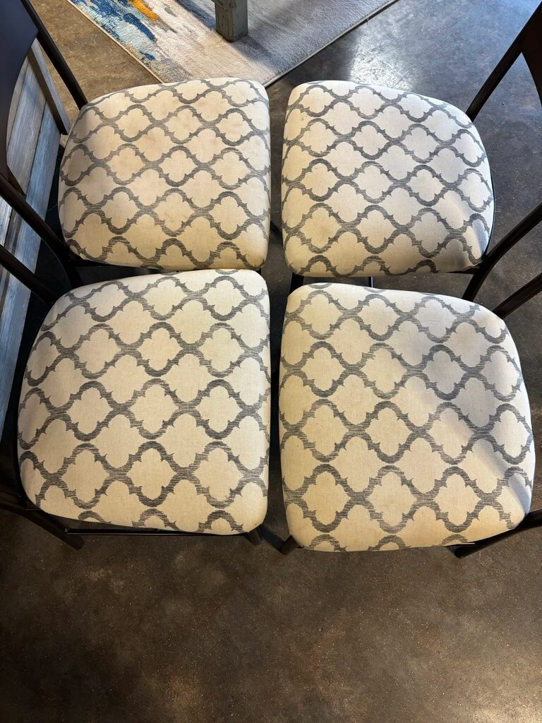 Metal Upholstered Chairs Set 4 - Image 3