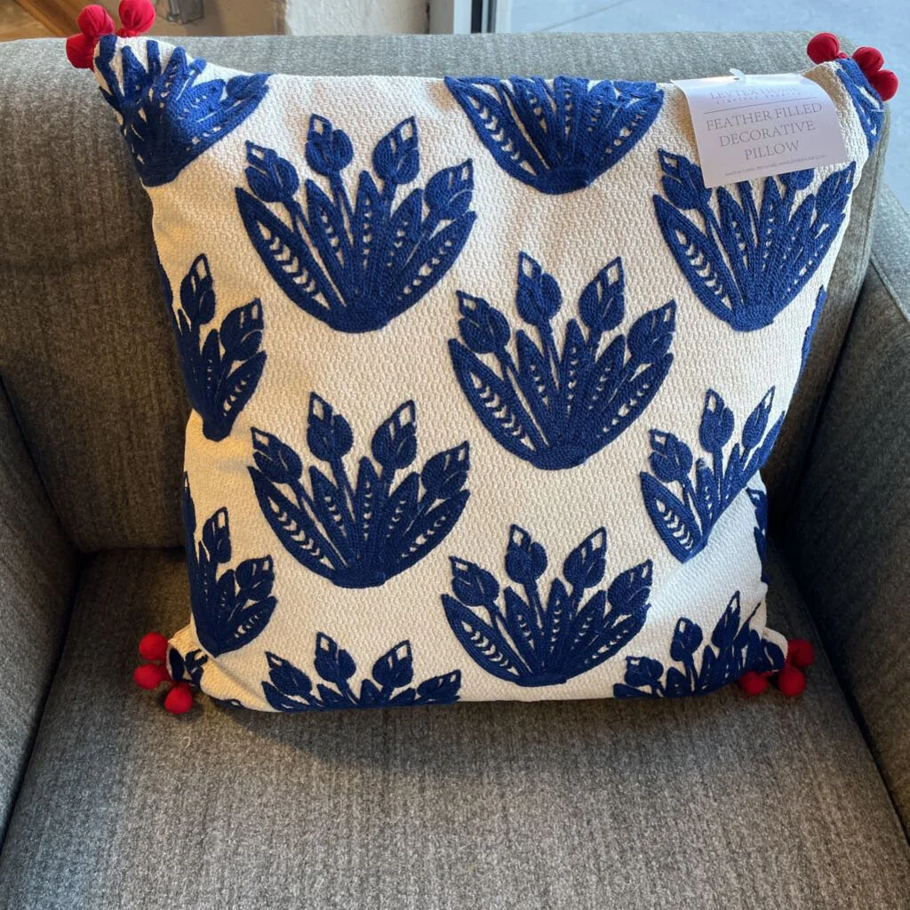 Nanette Crewel PomPom Pillow - Image 3