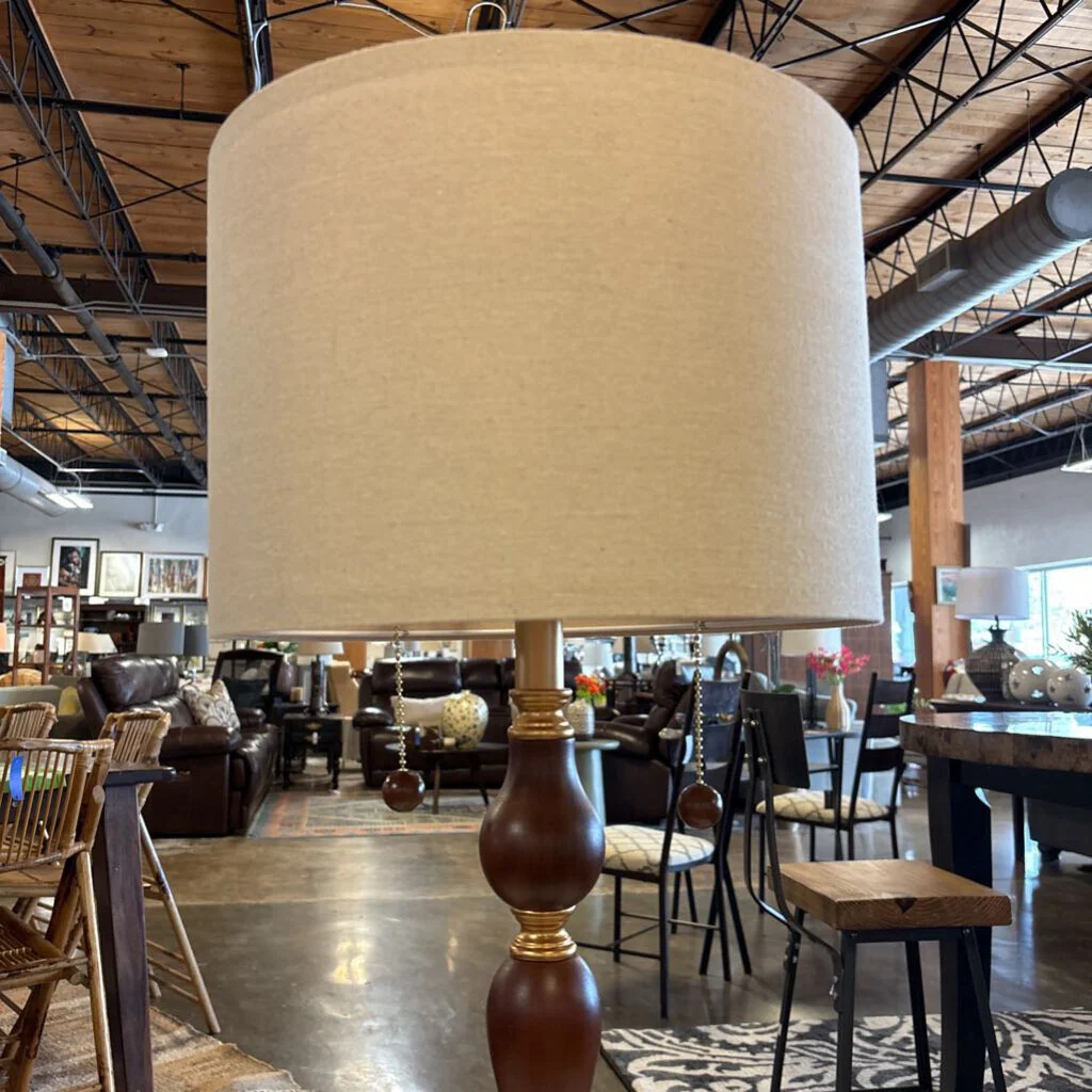 Natural Wood Table Lamp - Image 2
